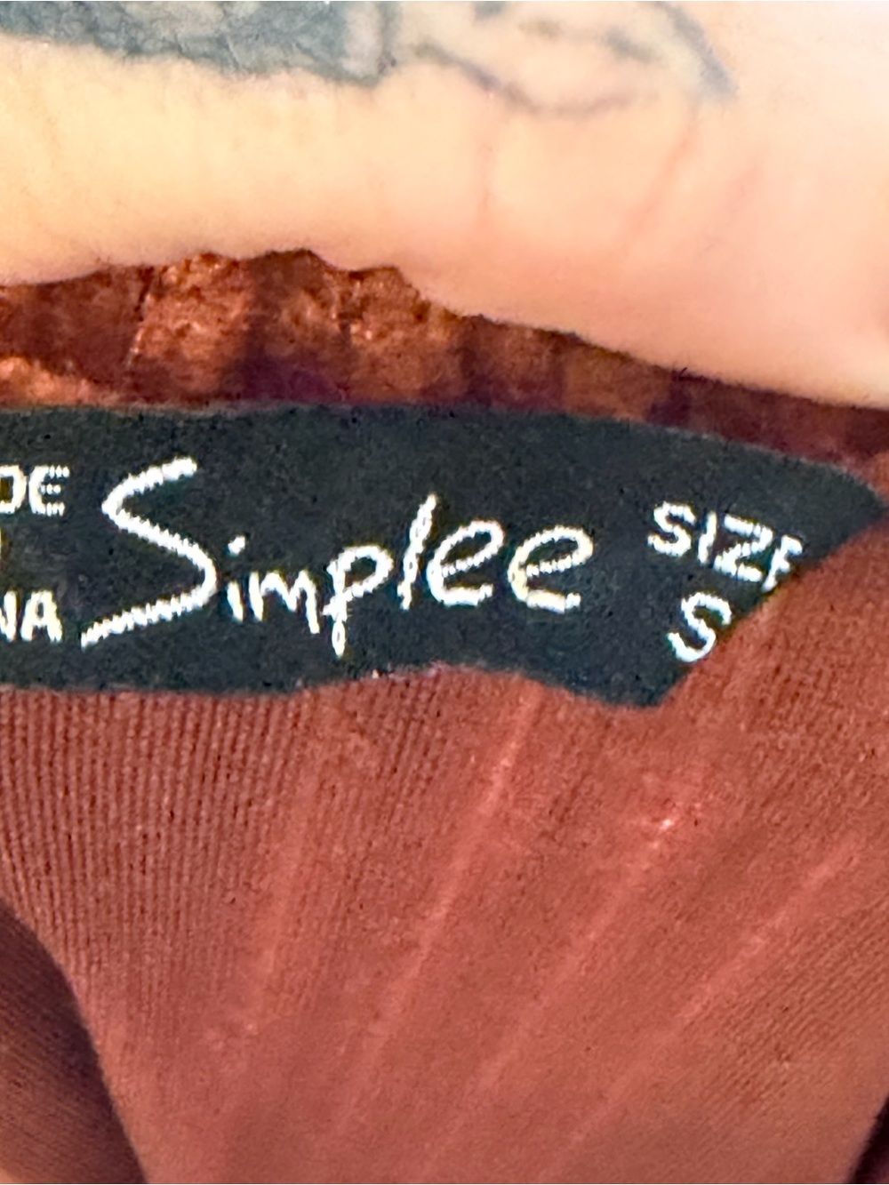 Simple Rust Velvet Maxi Wrap Dress - Picture 10 of 11